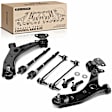 APCA3016 8x Front Control Arm with Ball Joint Tie Rod End Link Kit