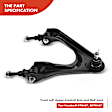 APCA3073 2x Front Control Arm & Ball Joint