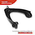 APCA3074 2x Front Left Upper Control Arm & Ball Joint