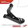 APCA3144 4x Front Lower Control Arm Assembly & Tie Rod End