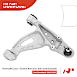 APCA3161 4x Front Lower Control Arm with Stabilizer Bar Link Ball Joint