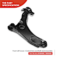 APCA3177 4x Front Control Arm with Ball Joint Tie Rod End