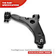 APCA3177 4x Front Control Arm with Ball Joint Tie Rod End