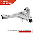 APCA3249 6x Front Control Arm with Ball Joint Assembly Tie Rod End