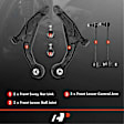 APCA3251 6x Front Lower Control Arm & Ball Joint & Stabilizer Bar Link