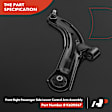 APCA3254 6x Front Lower Control Arm with Ball Joint & Stabilizer Bar Link