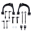 APCA3301 12x Front & Rear Control Arm with Ball Joint Stabilizer Bar Link