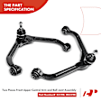 APCA3335 10x Front Upper Control Arm with Ball Joint Tie Rod End