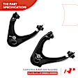 APCA3636 4x Front Upper Control Arm with Ball Joint Tie Rod End