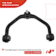 APCA3781 Front Right Upper Control Arm & Ball Joint Assembly