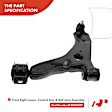 APCA3785 Front Right Lower Control Arm & Ball Joint Assembly