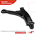 APCA3788 Front Right Lower Control Arm with Ball Joint
