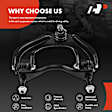 APCA3812 Front Left Upper Control Arm & Ball Joint Assembly