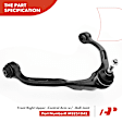 APCA3887 4x Front Control Arm with Ball Joint Stabilizer Bar End Link