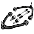 APCA3899 6x Front Lower & Upper Control Arm with Ball Joint Sway Bar Link