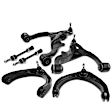 APCA3919 6x Front Lower & Upper Control Arm & Bar End Link