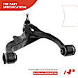 APCA3919 6x Front Lower & Upper Control Arm & Bar End Link