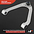 APCA4163 Front Left Upper Control Arm with Ball Joint