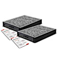 APCA4625 2 Pcs Activated Carbon Cabin Air Filter