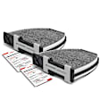 APCA4631 2x Activated Carbon Cabin Air Filter