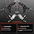 APCA5147 8 Pcs Control Arm & Ball Joint Assembly & Sway Bar Link & Tie Rod End