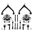 APCA5258 12 Pcs Front Wheel Hub Bearing Control Arm & Sway Bar Link Kit