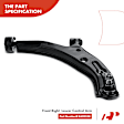 APCA5261 4 Pcs Front Complete Strut & Coil Spring Control Arm Kit