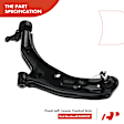 APCA5261 4 Pcs Front Complete Strut & Coil Spring Control Arm Kit