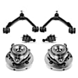 APCA5262 6 Pcs Front Wheel Hub Bearing Control Arm Ball Joint Kit