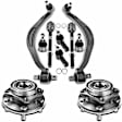 APCA5278 10 Pcs Front Wheel Hub Bearing & Control Arm Kit