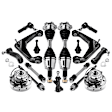 APCA5280 17 Pcs Front CV Axle Hub Bearing Control Arm Kit