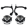 APCA5288 4 Pcs Front Wheel Hub Bearing & Control Arm Kit