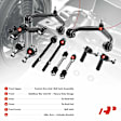 APCA5335 13 Pcs Front Wheel Hub Bearing Control Arm Ball Joint Kit