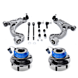 APCA5337 10 Pcs Front Wheel Hub Bearing & Control Arm Kit