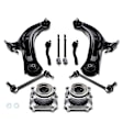 APCA5340 10 Pcs Front Wheel Hub Bearing & Control Arm Kit