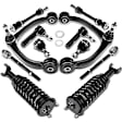 APCA5388 14 Pcs Front Strut & Coil Spring Hub Bearing Control Arm Kit