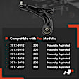 2017 Fiat 500 - Front, Driver Side, Lower Control Arm, Front Lower Left Driver Side, With ball joint(s)