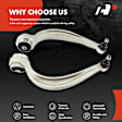 APCA6033 2 Pcs Front Lower Rearward Control Arm with Ball Joint