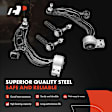 APCA6048 10 Pcs Control Arm with Ball Joint & Stabilizer Bar & Tie Rod End