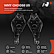 APCA6081 2 Pcs Rear Lower Control Arm