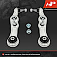 APCA6111 2 Pcs Front Lower Rearward Control Arm with Ball Joint