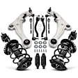 APCA6116 12 Pcs Front Complete Strut & Coil Spring Control Arm Kit