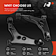 APCA6241 2 Pcs Front Lower Control Arm with Ball Joint