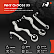 2013 BMW M3 - Front, Driver and Passenger Side, Lower, Frontward and Rearward Control Arm, Front Lower Forward and Rearward Side, With ball joint(s)