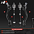 APCA6414 4 Pcs Front Inner & Outer Tie Rod End Kit