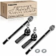 APCA6578 4 Pcs Front Inner & Outer Tie Rod End