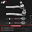 APCA6587 4 Pcs Front Inner & Outer Tie Rod Ends