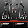 APCA6593 8 Pcs Front Sway Bar Link & Tie Rod End & Ball Joint