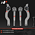 APCA6595 4 Pcs Front Inner & Outer Tie Rod End