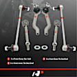 APCA6599 6 Pcs Front Sway Bar Link & Tie Rod End